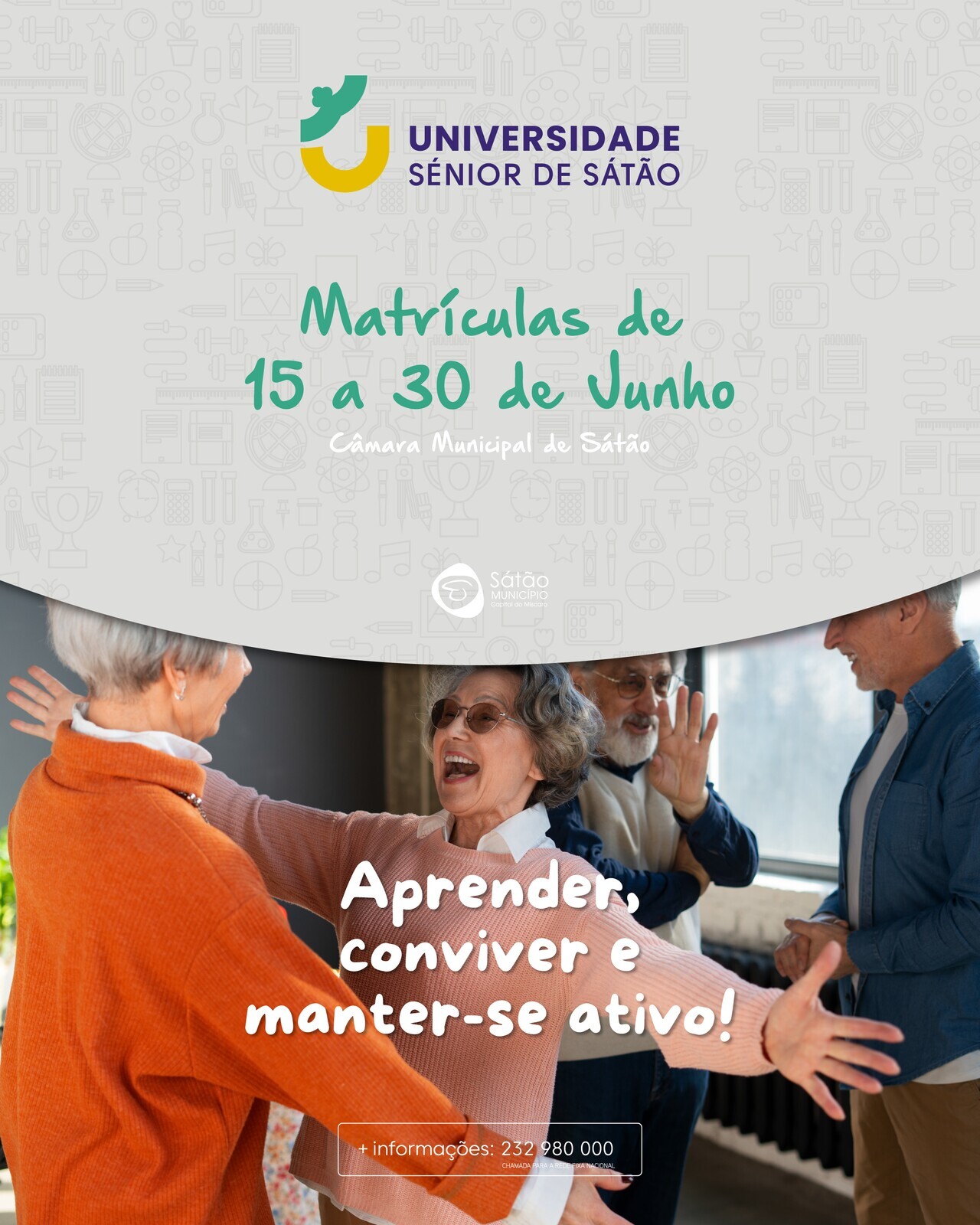 Incri&ccedil;&otilde;es Universidade S&eacute;nior ano letivo 26 27