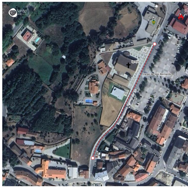 Aviso estrada cortada