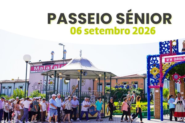 Imagem com séniores a entrarem no espaço da quinta da malafaia