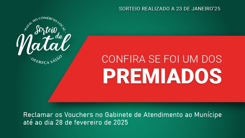 Sorteados os vencedores do concurso "Natal no Comércio Local - Ofereça Sátão"
