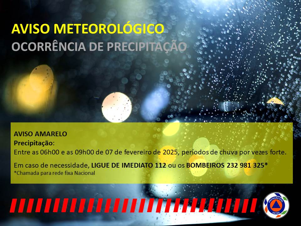 Avisos Meteorológicos - Aviso Amarelo 