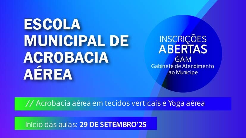Escola Municipal de Acrobacia Aérea com inscrições abertas