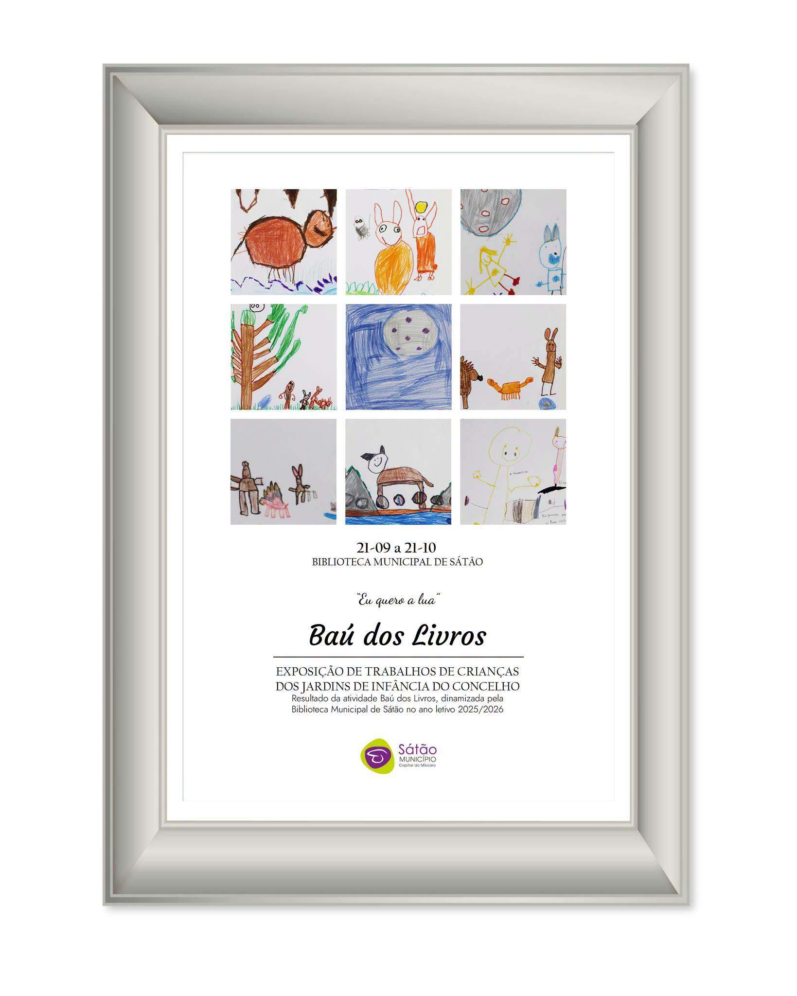 Imagem com quadro de desenhos feitos por crian&ccedil;as