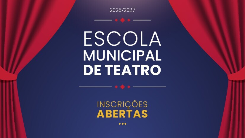 Cartaz das inscri&ccedil;oes da escola de teatro