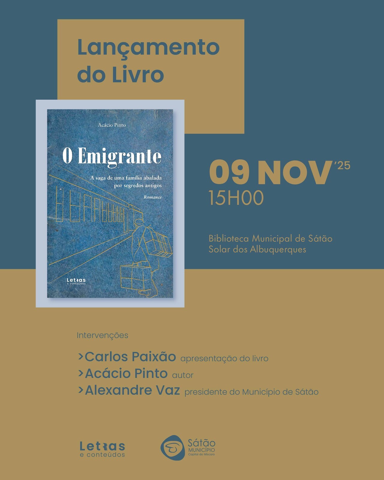 Lan&ccedil;amento livro O Emigrante_post